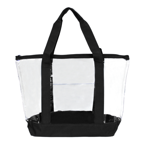 CST706 Clear Stadium Security Zipper Tote Bag W/ 6