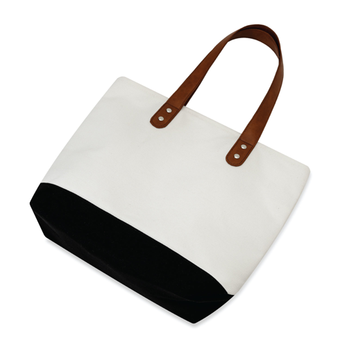 QSB147 Classic Vegan Leather Handle Tote