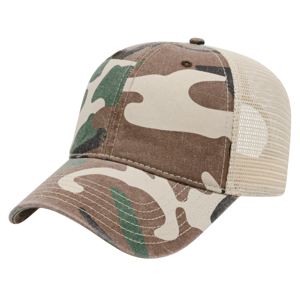 i2008 Woodland Camo with Washed Mesh Back Cap | Capamerica