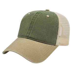 i3027 Washed Pigment Dyed with Washed Trucker Mesh Cap