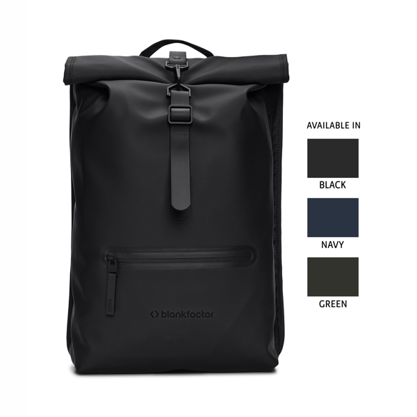 rains backpack - black while the side pockets and signature carabiner hook offer additional storage options Rains PVC Backpack - Black