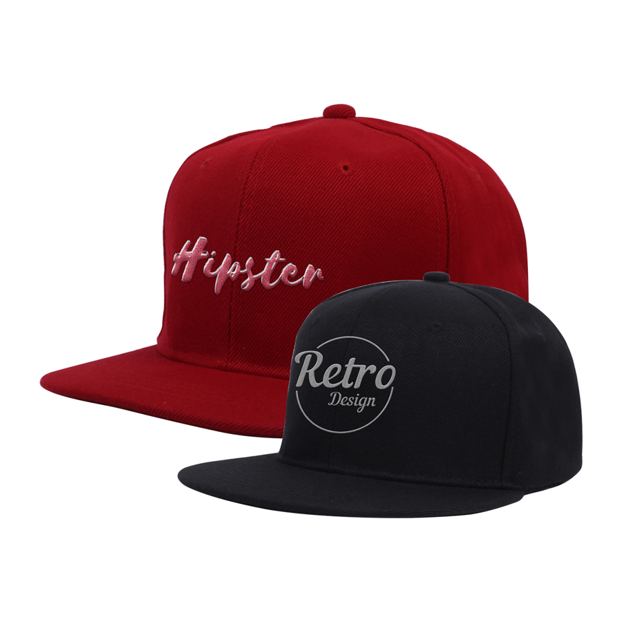 Rush - Polyester Flat Visor Cap - 6 Panel