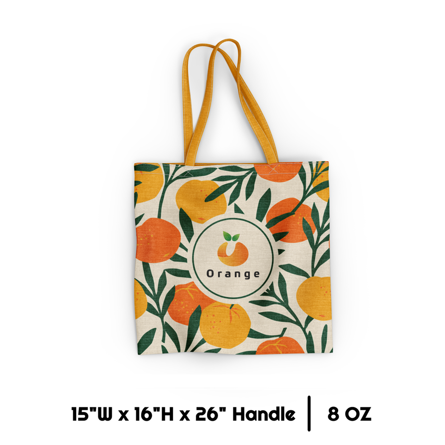 Rush - Sublimation 8 oz Poly Canvas Tote Bag - 15"W x 16"H x