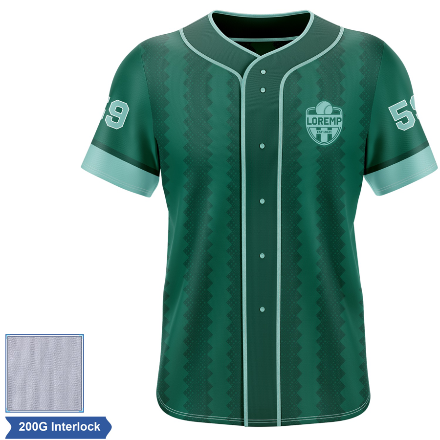 Rush - Men's & Kids' Sublimation Full Button Baseball Jersey - 200G Interlock