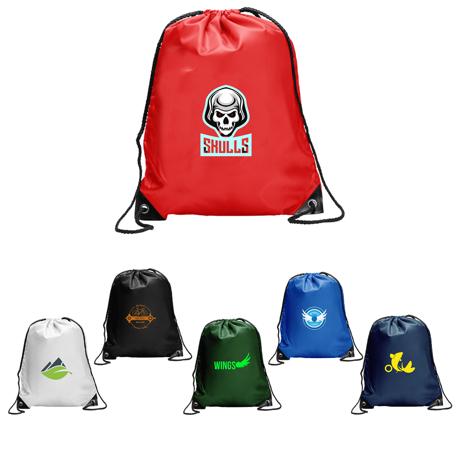 Rush - Solid Color 210-D Polyester Drawstring Bag