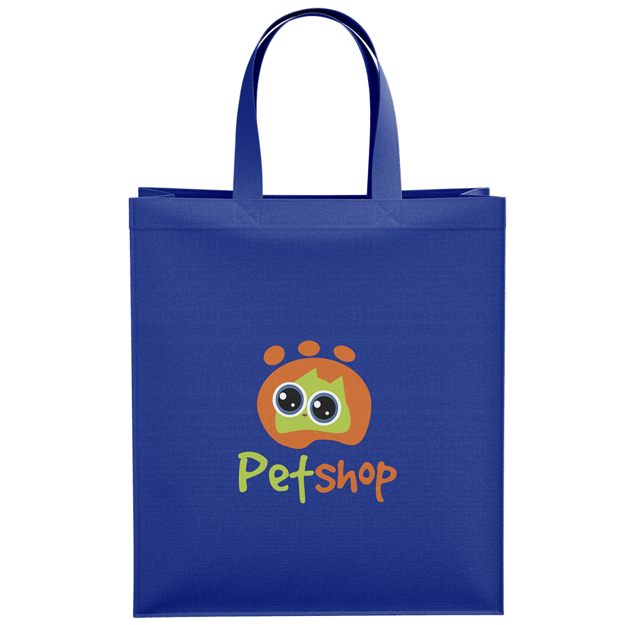 RPET Full Color 80 GSM PP Laminated Non-Woven Tote Bag - 8"W