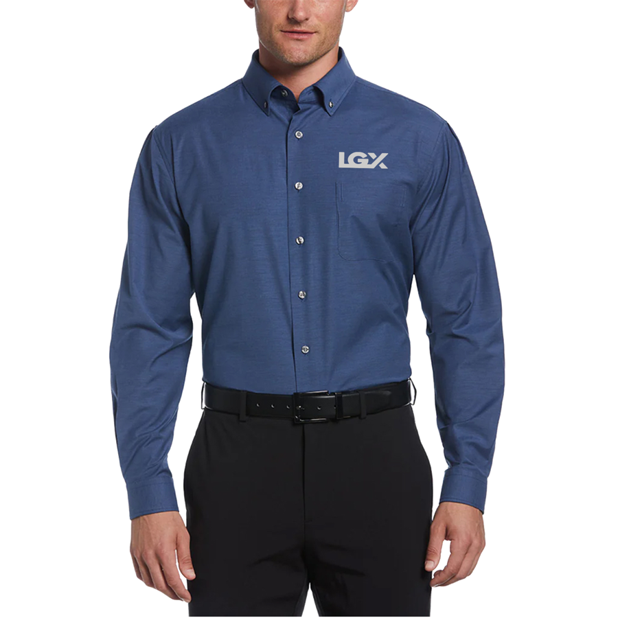 Perry Ellis Heathered Woven Shirt