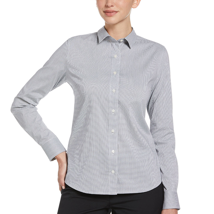 Perry Ellis Women's Grid Woven Shirt