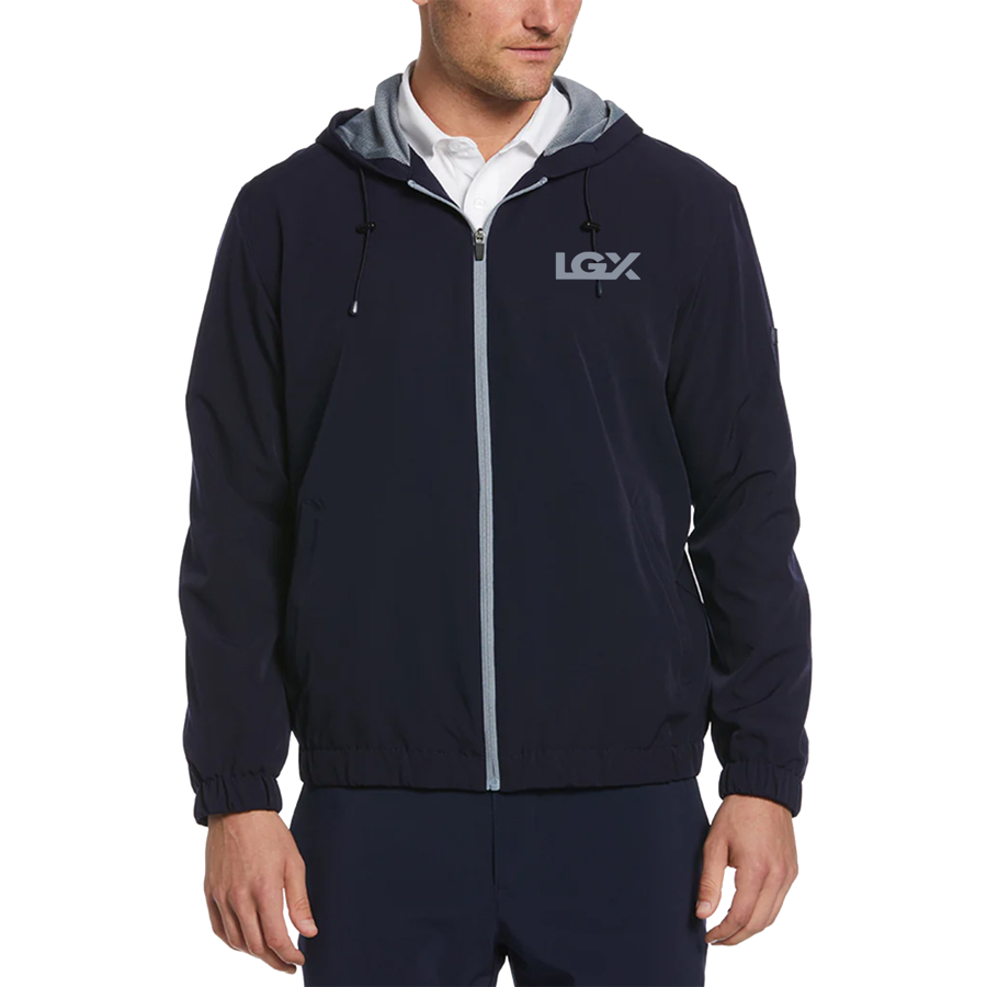 Perry Ellis Elastic Hem Zip Jacket