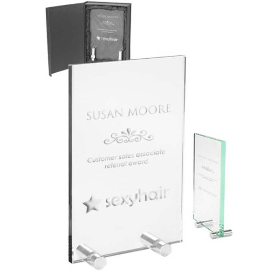 Mid-Size Chroma Glass Award with Dual Stand