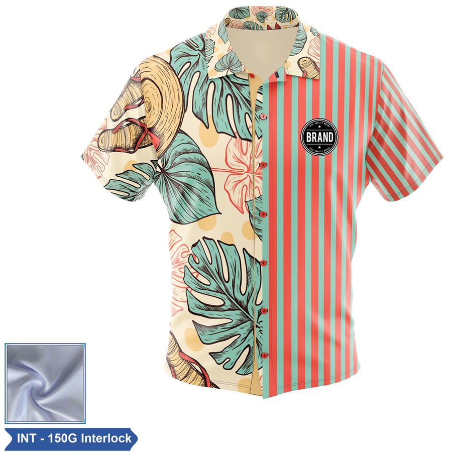 Sublimation Full-Button RPET Interlock Shirt - Men, Women, Kids