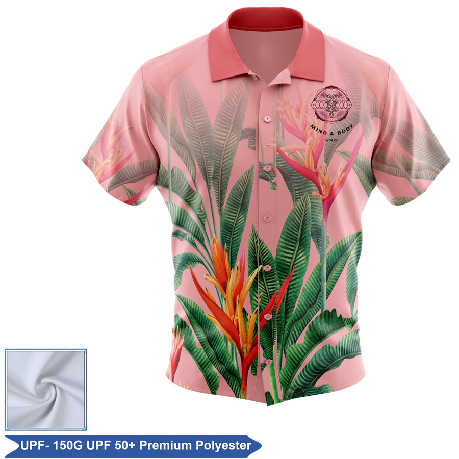 Unisex & Kids' Sublimation Full-Button UPF 50+ Poly Shirt