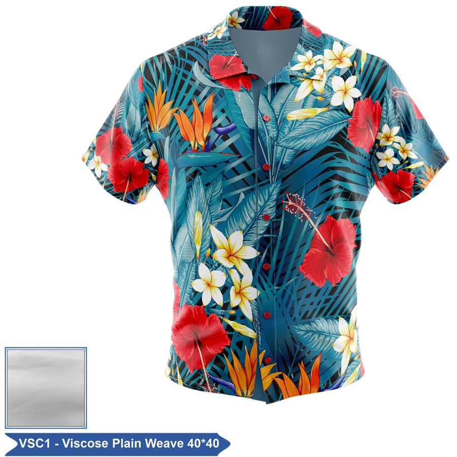 Unisex & Kids' Full Color Viscose Full-Button Shirt