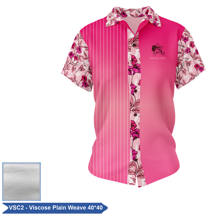 Women's Full Color Viscose Full-Button Shirt