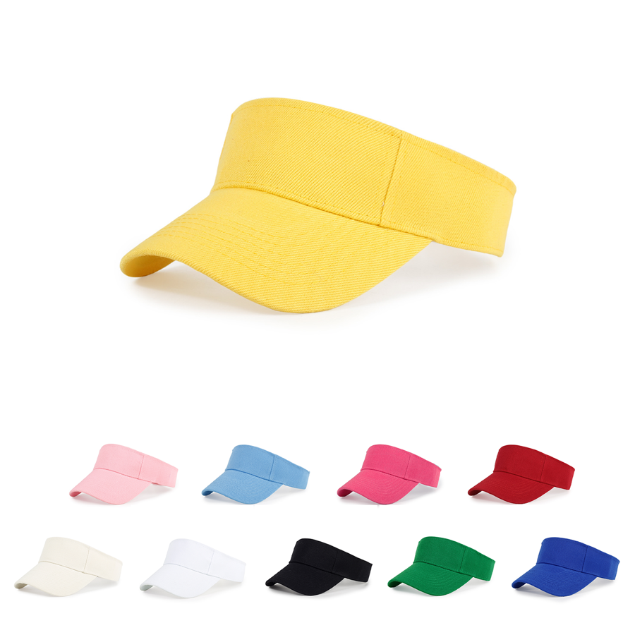 Kids' Stock Solid Color Polyester Visor - Sports Style