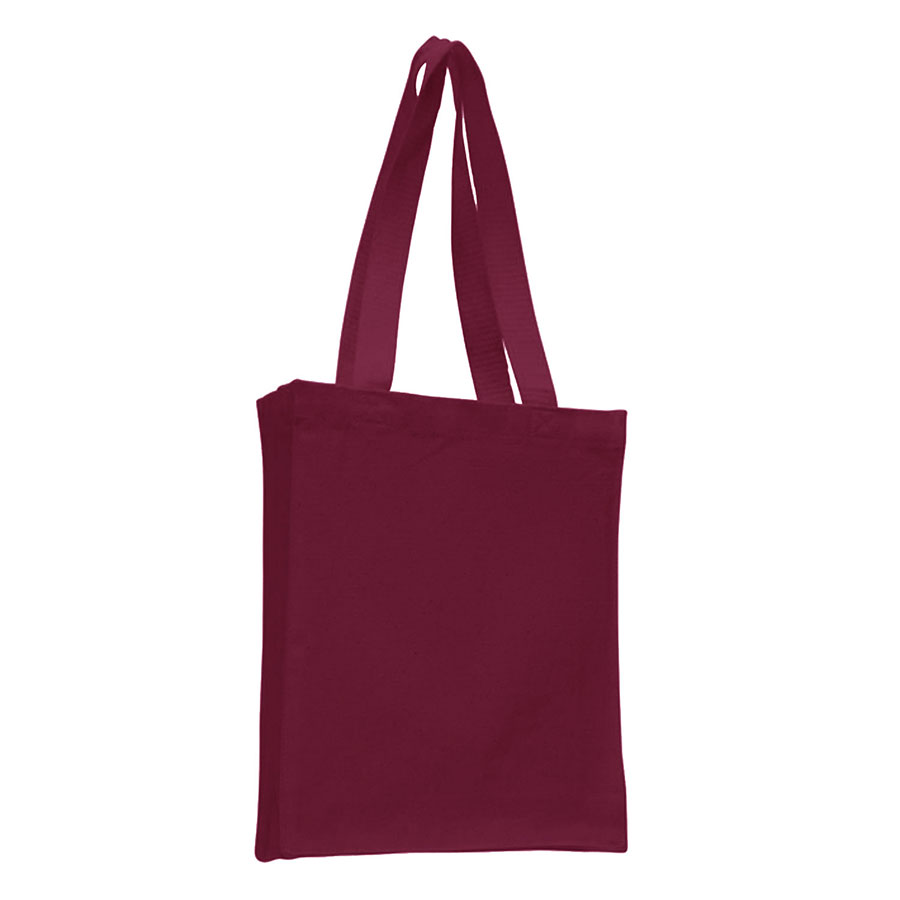12 oz Cotton Canvas Book Tote Bag - 11"W x14"H x 5"D x