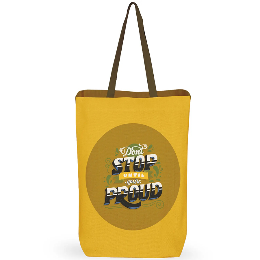 7 oz Cotton Canvas Tote Bag - 10"x14" w/ - 5"G - 20"Handle