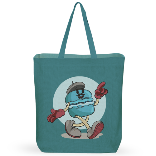 7 oz Cotton Canvas Tote Bag - 15"x16" w/ - 3"G- 22"Handle