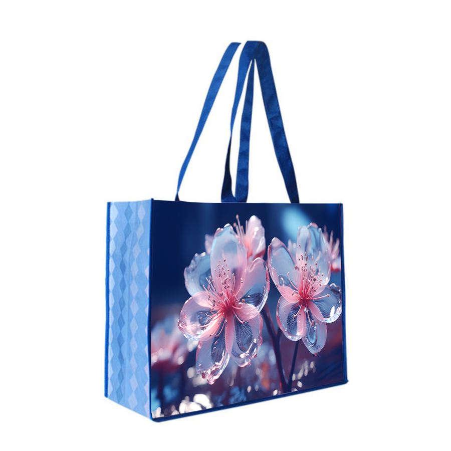 RPET Full Color PP 80 GSM Laminated Non-Woven Tote Bag -