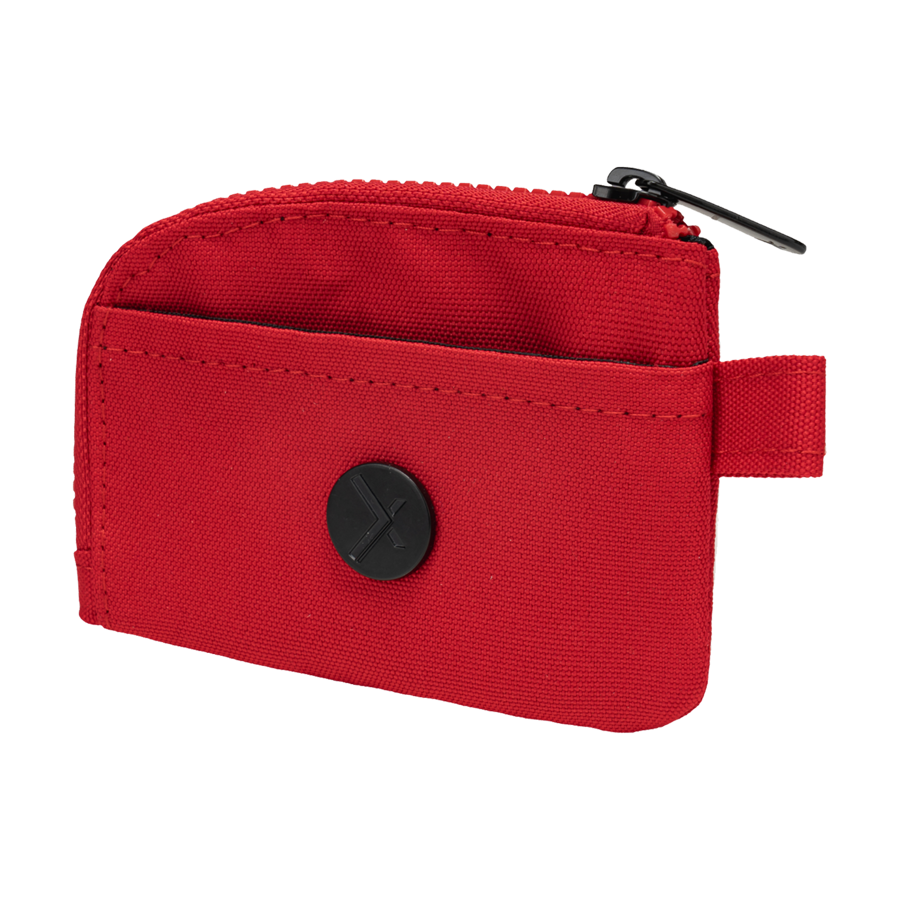 600D RPET Zippered Card Pouch w/ Clip - 4.7" x 3.3"
