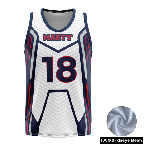 Unisex & Kids' Sublimation Basketball Jersey - 160G Birdseye Mesh