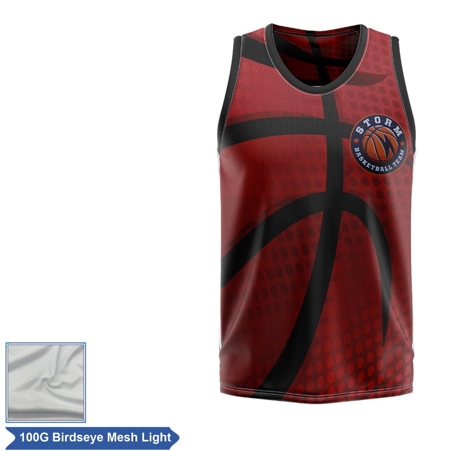 Unisex and Kids' Sublimation Basketball Jersey - 100G