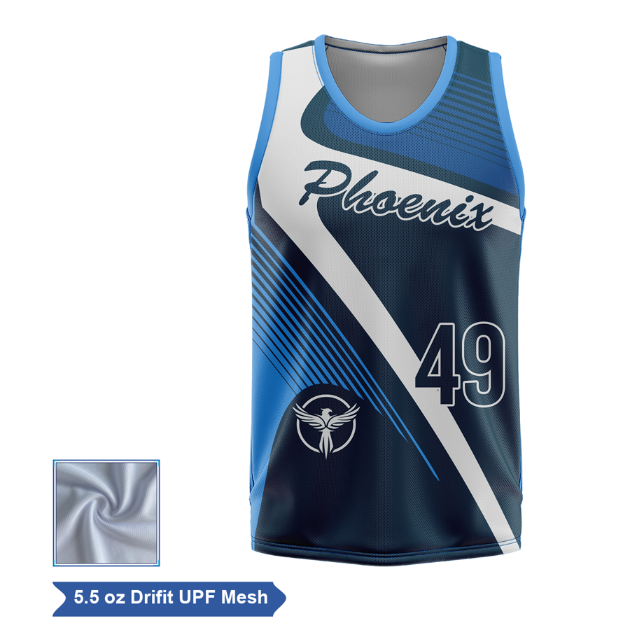 Sublimation UPF Mesh Basketball Jersey - Men Women Kids
