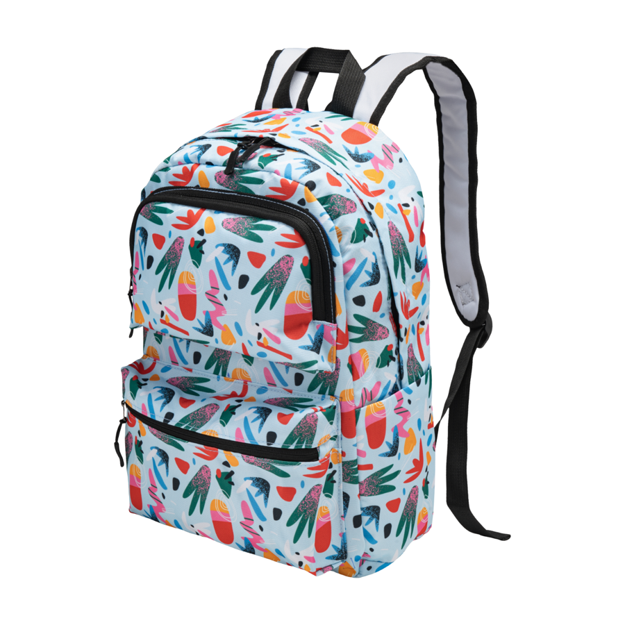 Premium Sublimation Backpack w/ 2 Front Zippered Pockets