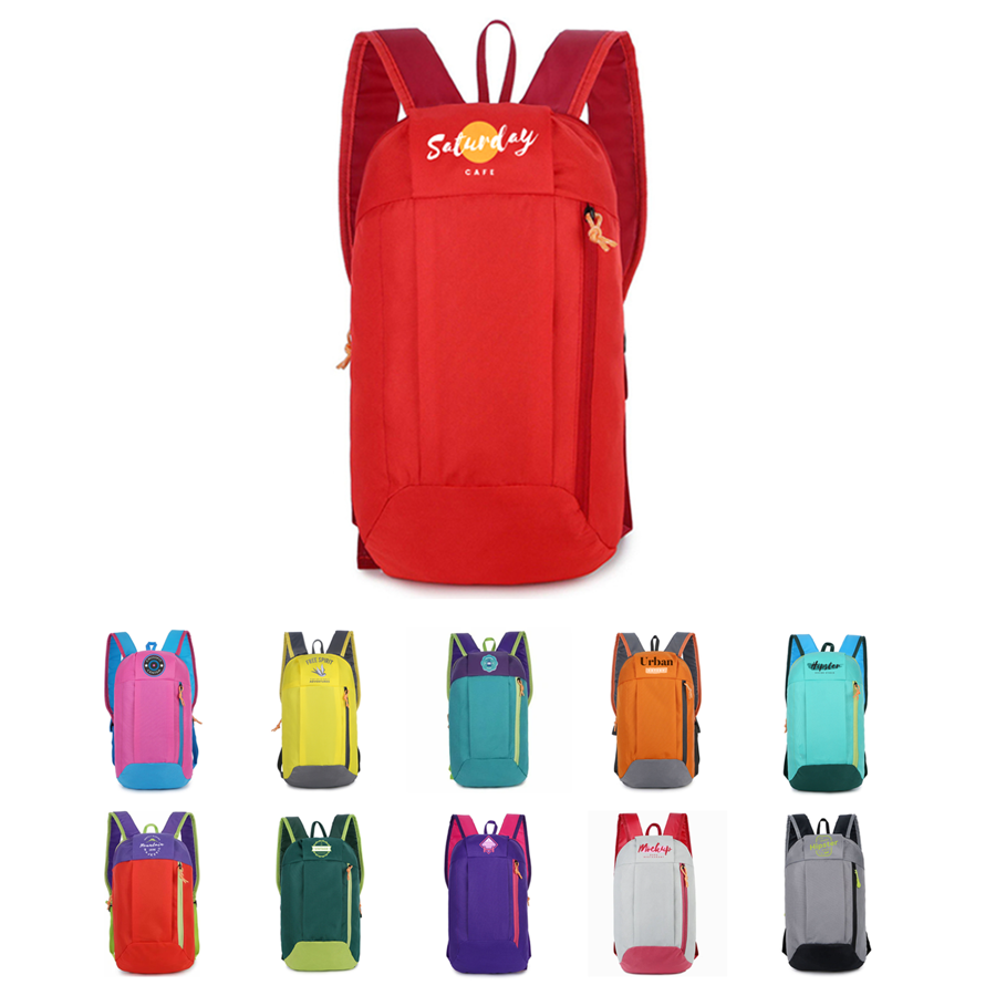 Stock Colorblock Waterproof Nylon Backpack - 15.8x8.7x4 in