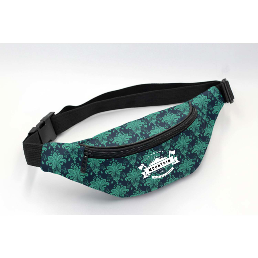 Sublimation 600D Polyester Waist Bag w/ 2 Pockets