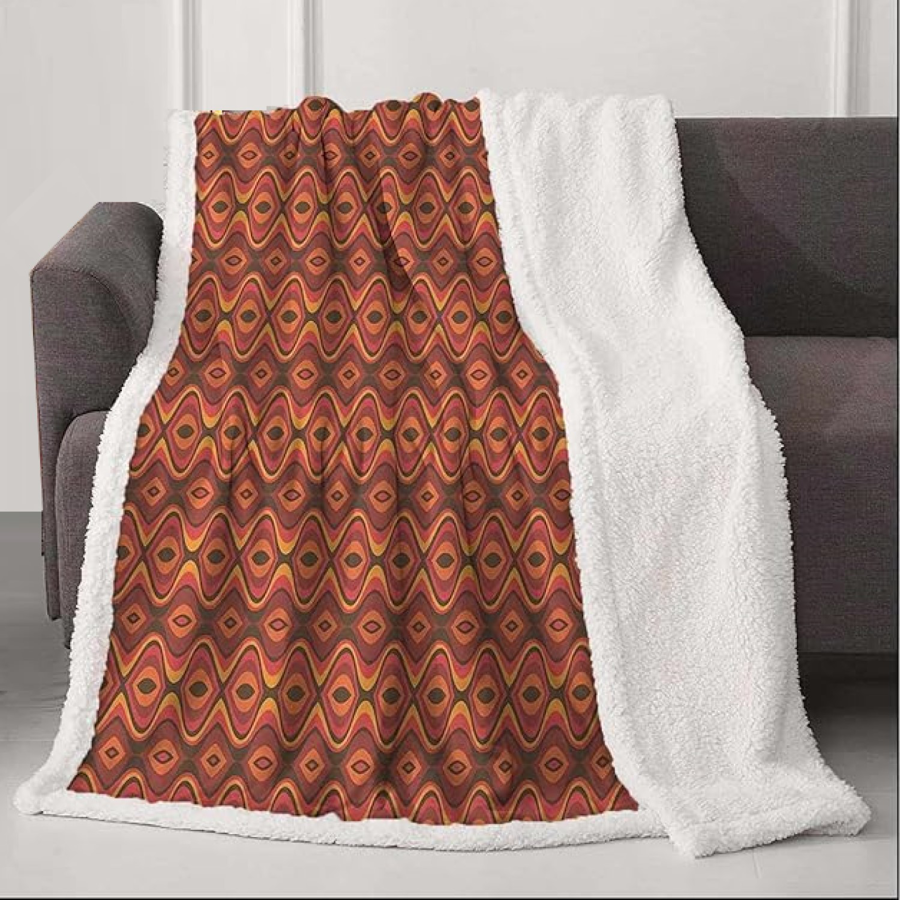 Custom Crystal Velvet Sublimation Blanket with Sherpa Backing