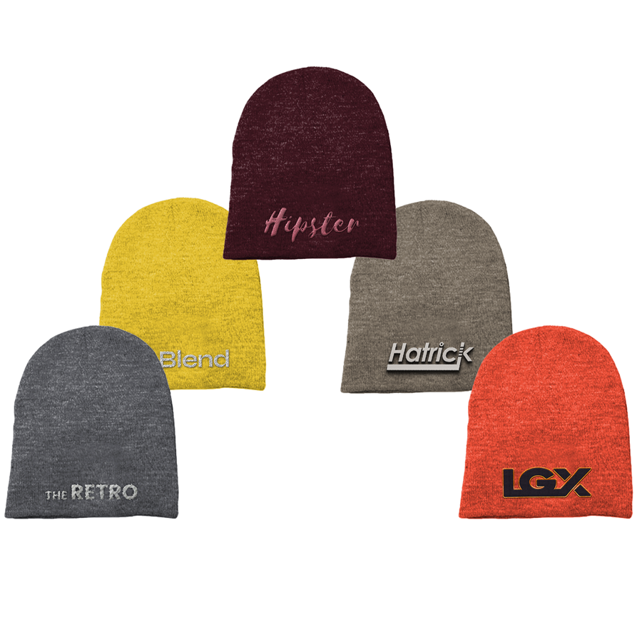 Custom Circular Knit Stretch Acrylic 2-Layer Beanie