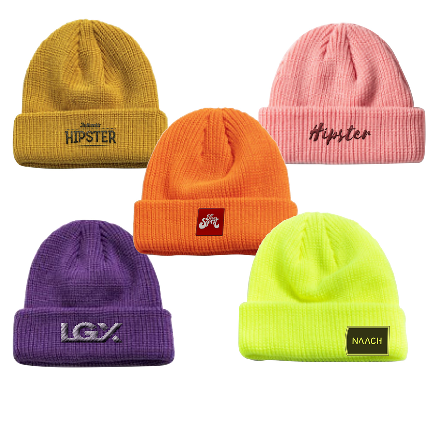 Premium Stock Ribbed Cuffed Short Length Beanie - Acrylic