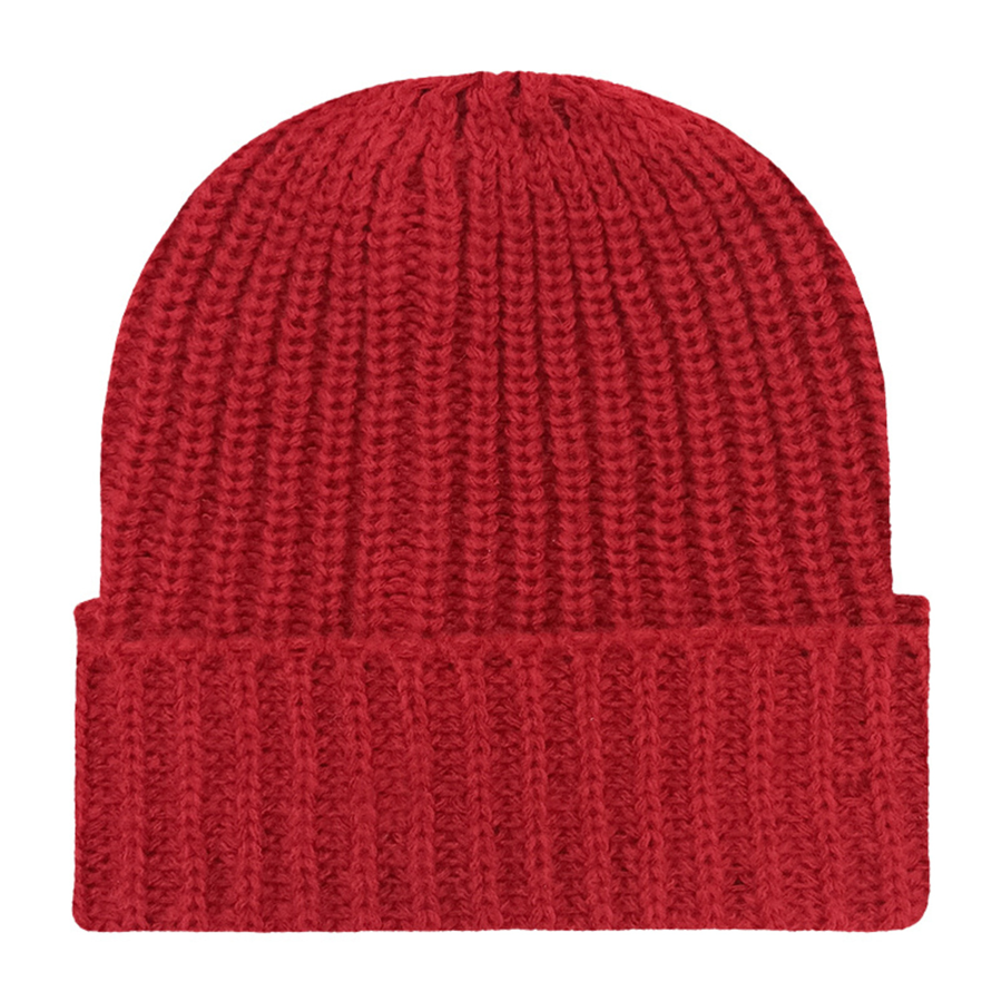 Chunky Ribbed Cuffed Beanie with Custom Logo - 100% Acrylic