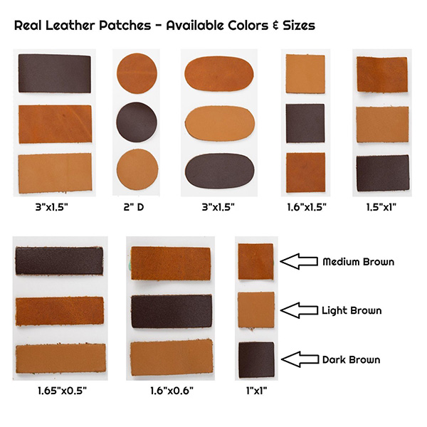 Real leather patch
