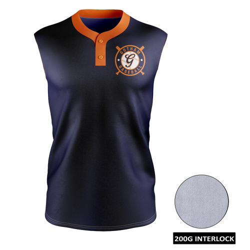 Men's & Kids' Sub 2-Button Sleeveless Baseball Jersey