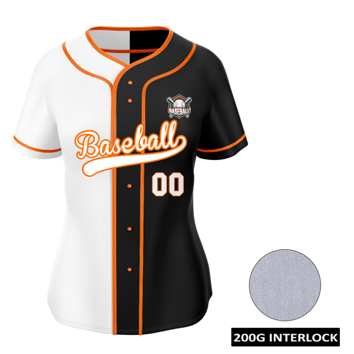 Women's Sublimation Full-Button Baseball Jersey - 200G