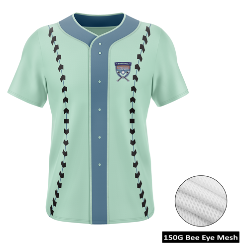 Men's and Kids' Sublimation Full-Button Baseball Jersey -