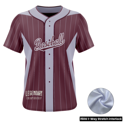 Men's and Kids' Sublimation Full-Button Baseball Jersey -