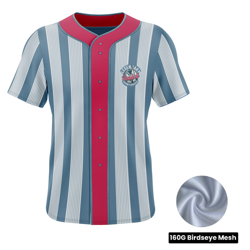 Men's and Kids' Sublimation Full-Button Baseball Jersey -