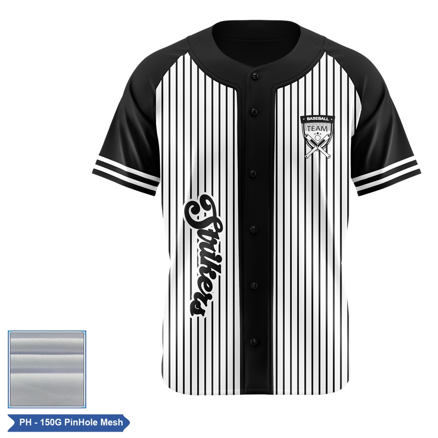 Men's & Kids Sublimation Pinhole Full-Button Baseball Jersey