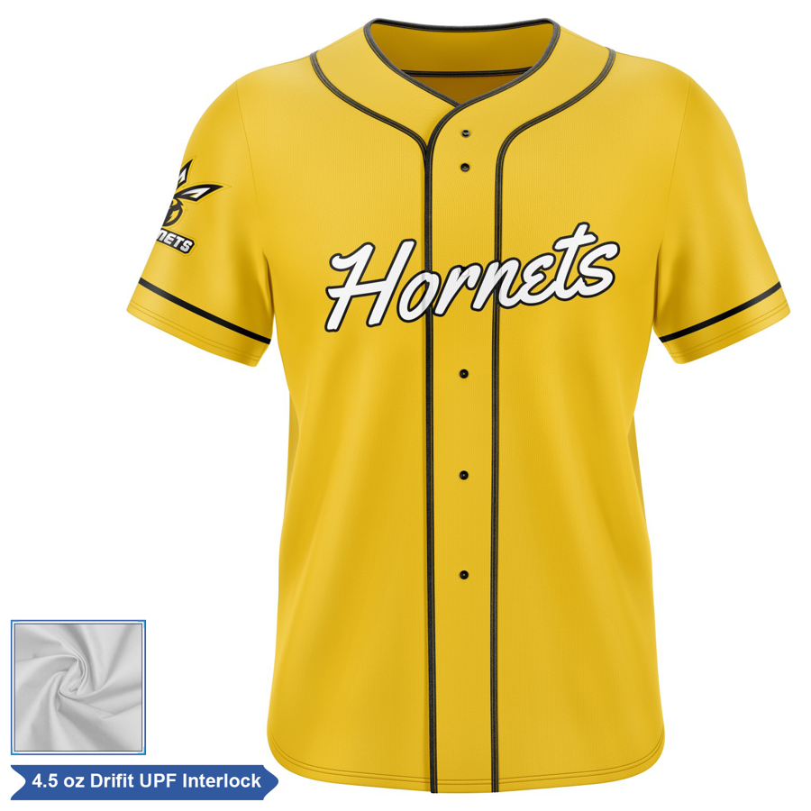 Sublimation UPF DriFit Full-Button Baseball Jersey