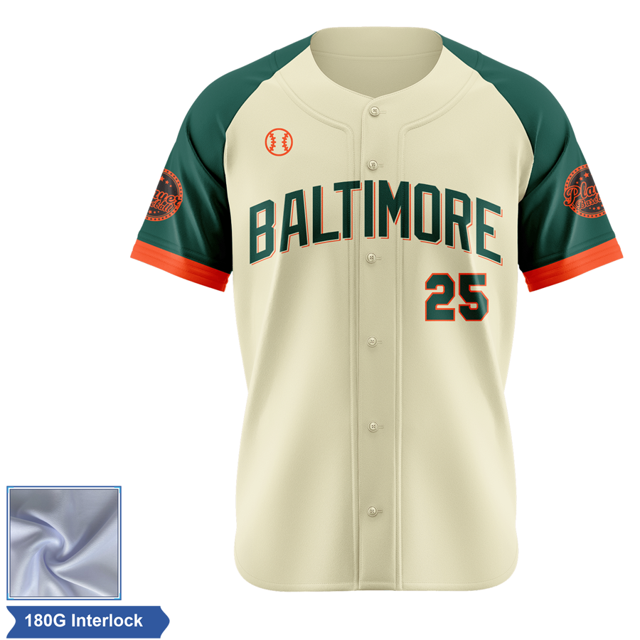 Sublimation Interlock Full-Button Baseball Jersey - M/W/K