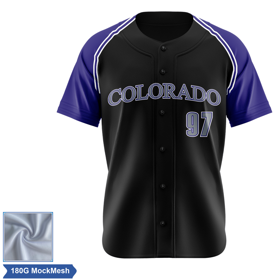 Sublimation MockMesh Full-Button Baseball Jersey - M/W/K