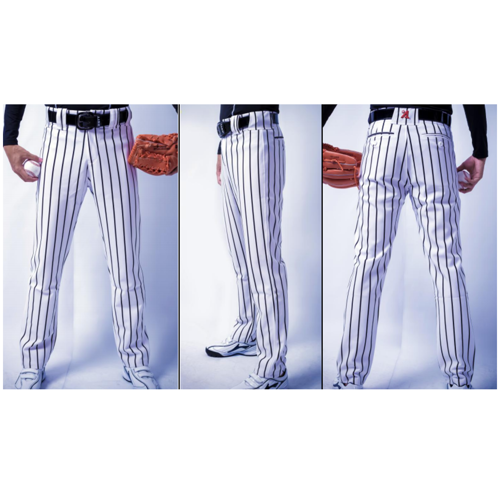 Premium Full Length Striped Baseball Pants w/ Piping - South