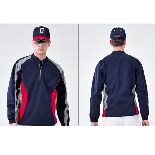 Premium Long Sleeve Quarter Zip Woven Satin Baseball
