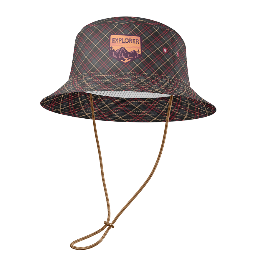 Performance Poly Sublimation Brimmer Hat w/ Adjustable Cord