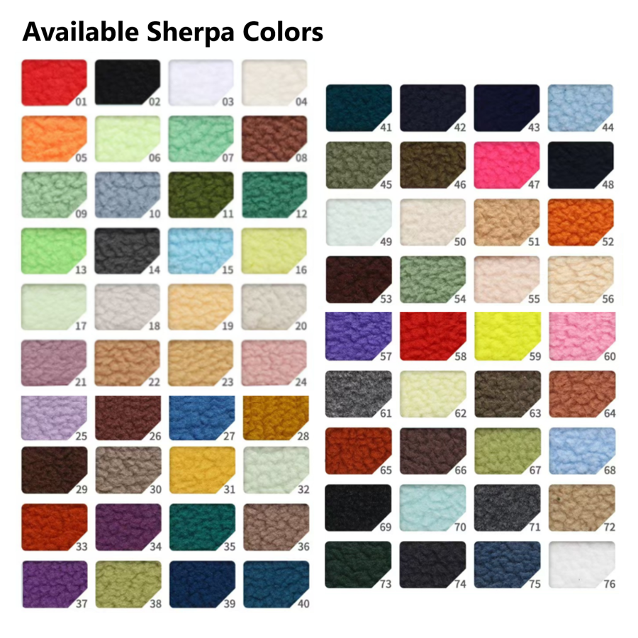 Available Sherpa Colors
