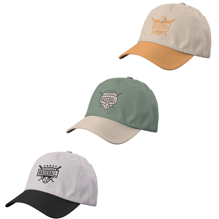 Premium Stock 2-Tone Cotton Canvas 6-Panel Unstructured Cap