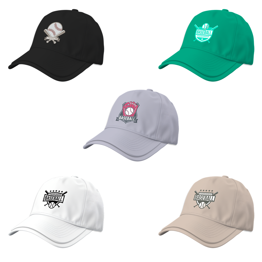 Premium Stock Cotton 6-Panel Layered Visor Unstructured Cap